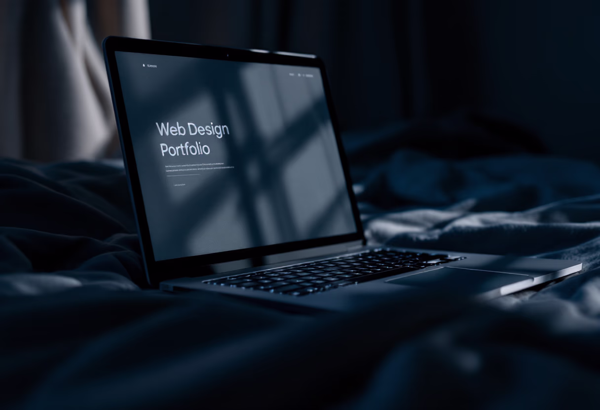 image of website on a laptop