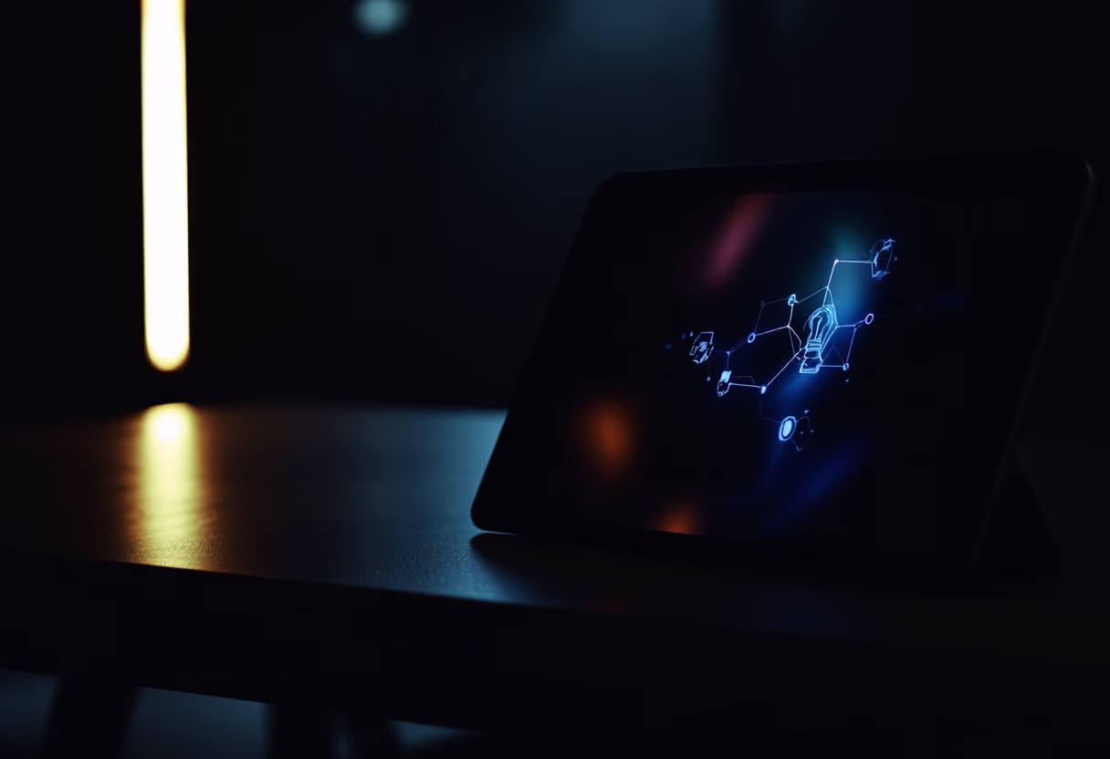 image of interactive interface on tablet