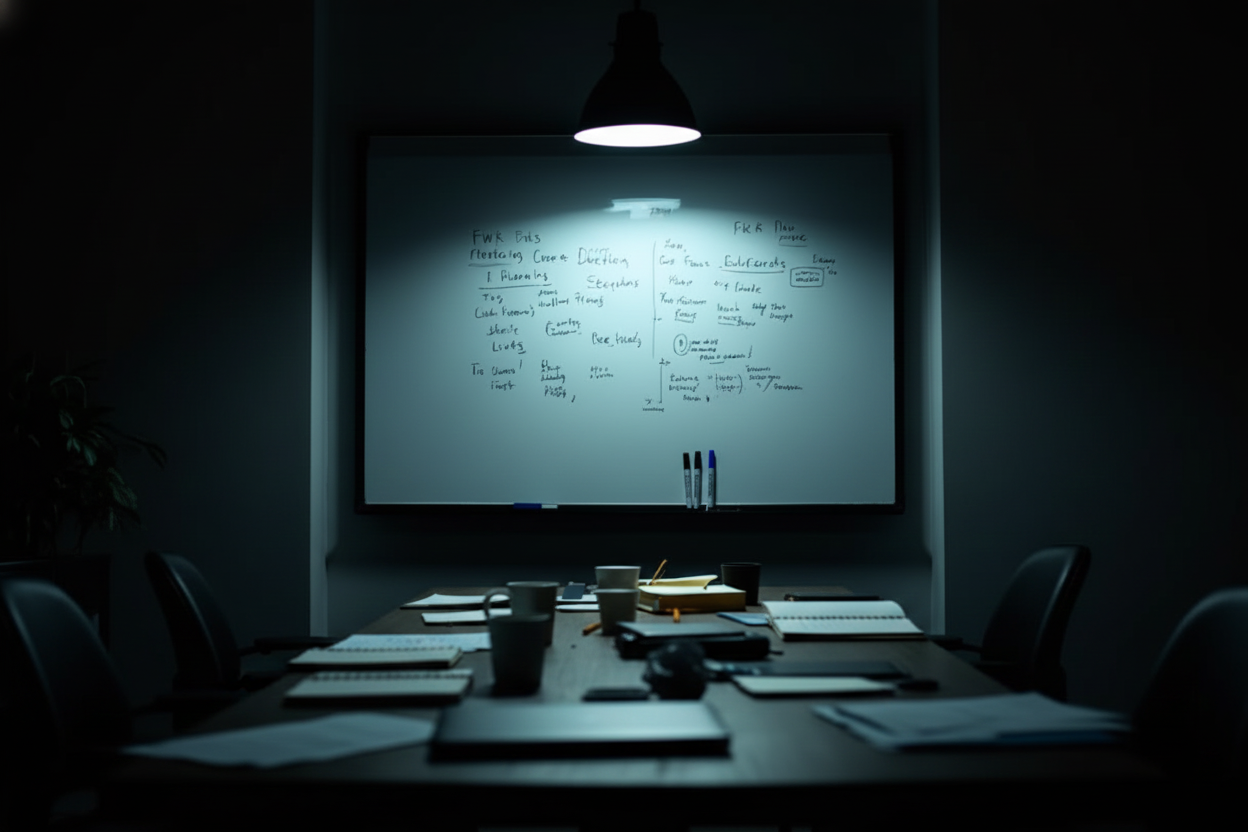 image of brainstorming board in a firm